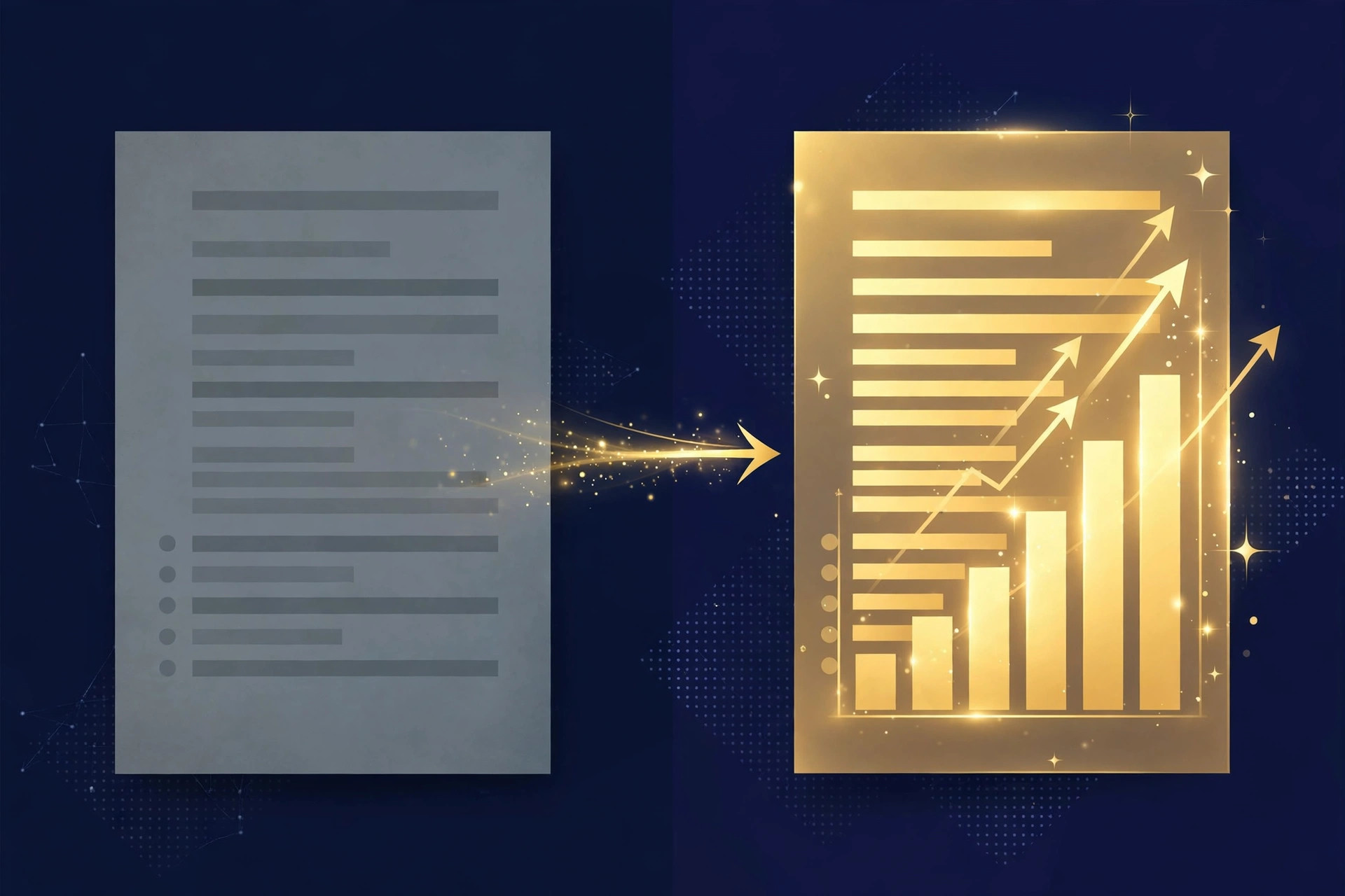 Before and after: vague resume duties rewritten as quantified achievements