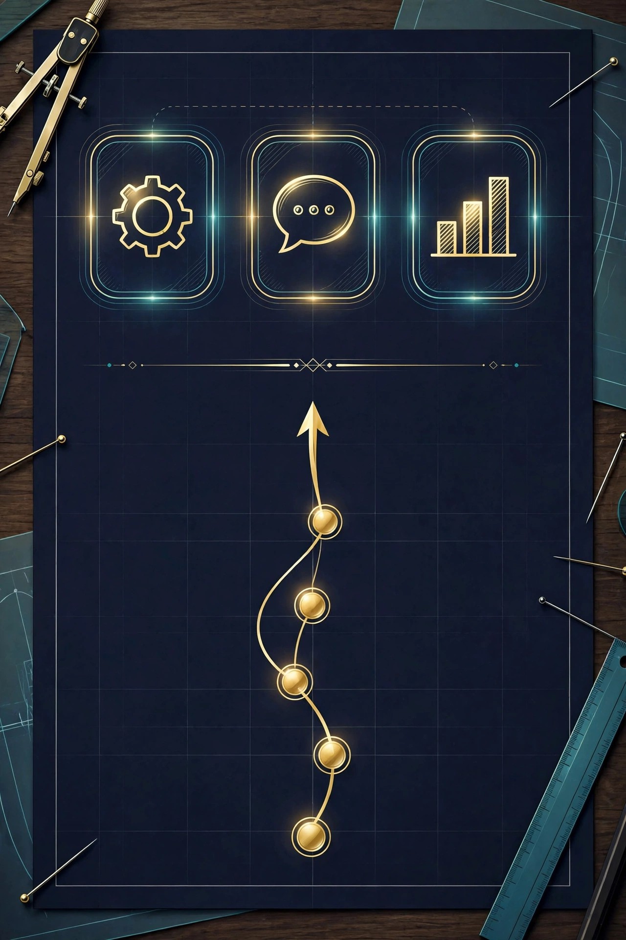 Blueprint of a combination resume: skill clusters on top, dated timeline below