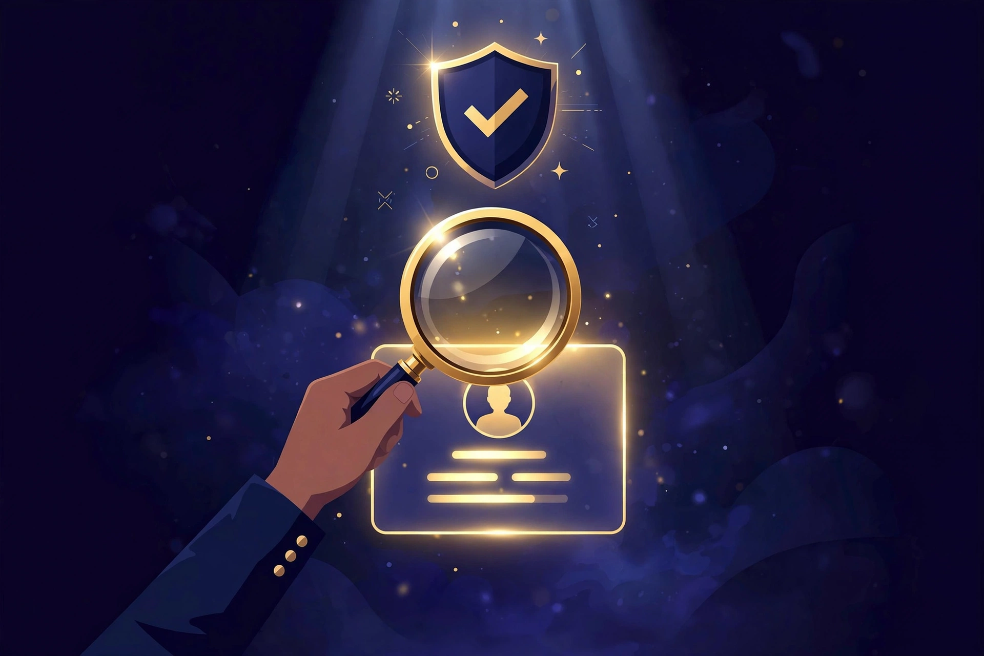 Recruiter verifying candidate trust