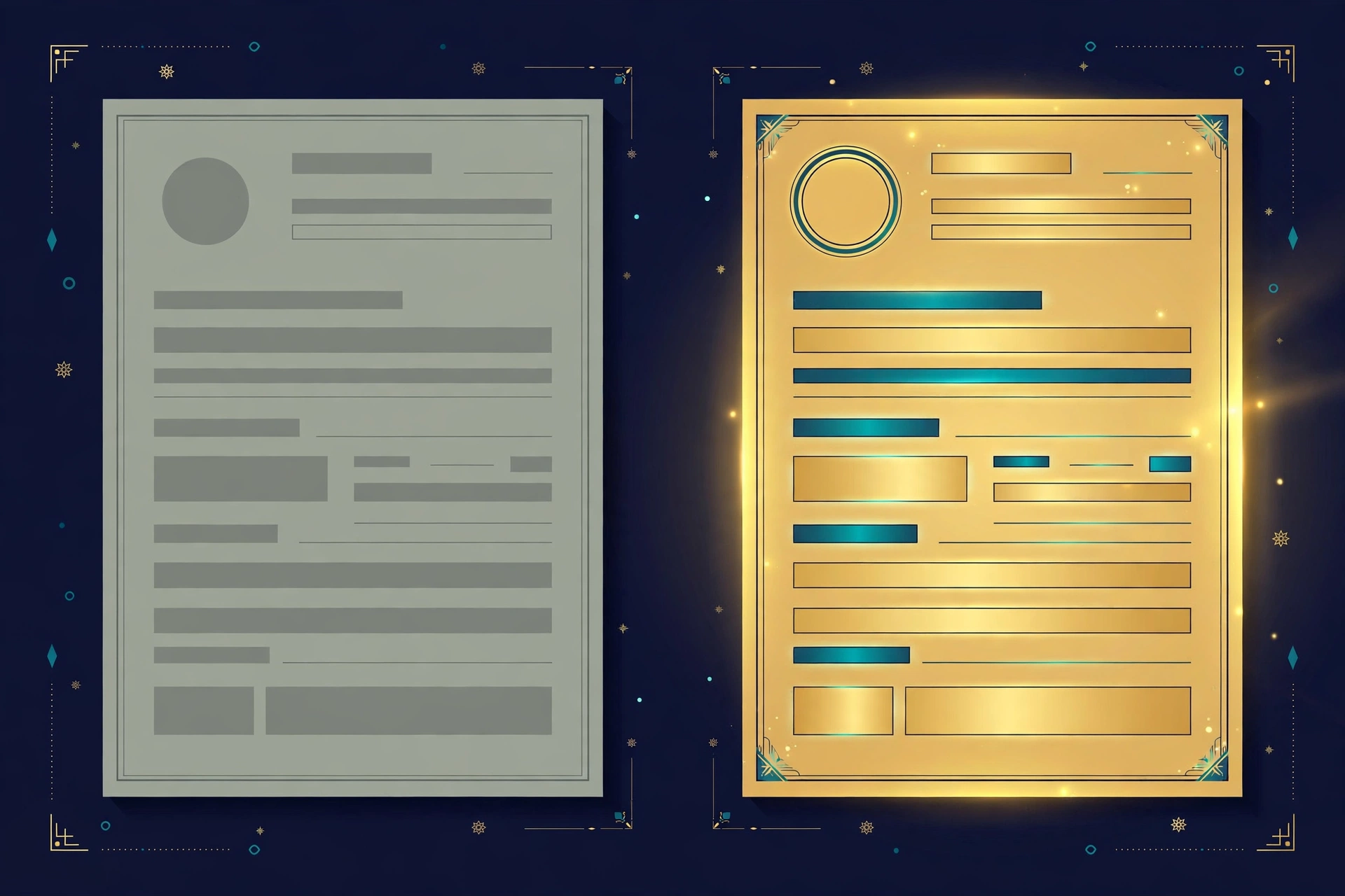 A simple before and after comparison showing generic wording translated into posting language