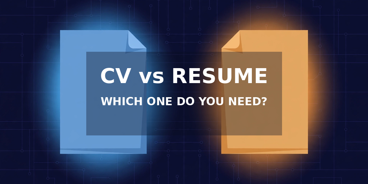 CV vs Resume: What's the Difference, and Which One Do You Actually Need?