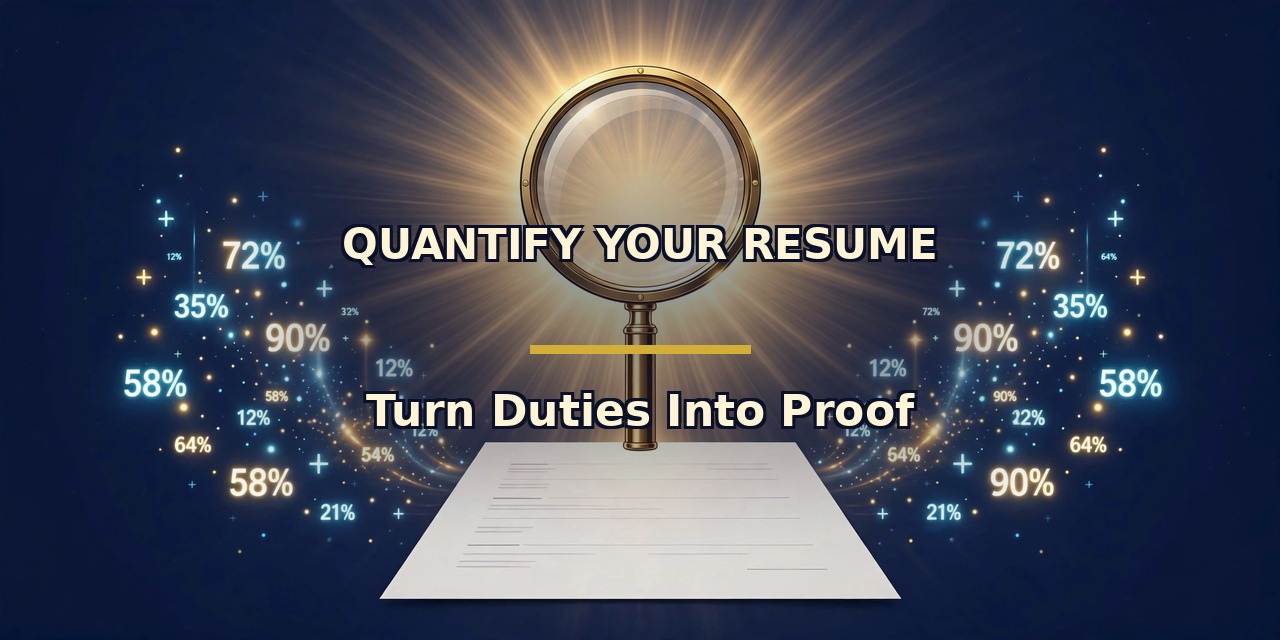 How to Quantify Resume Achievements in 2026 (Even When Your Job Has No Numbers)